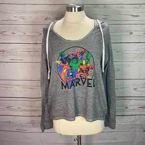 Marvel hoodie sweatshirt gray